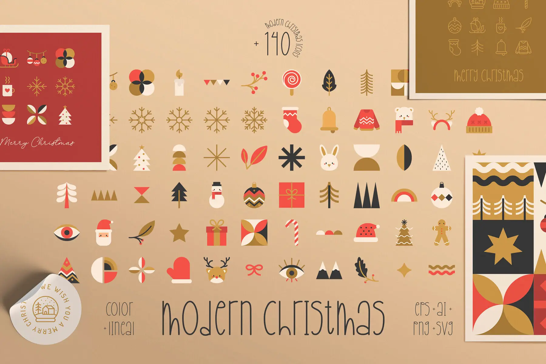 Cute Christmas Vector Icons