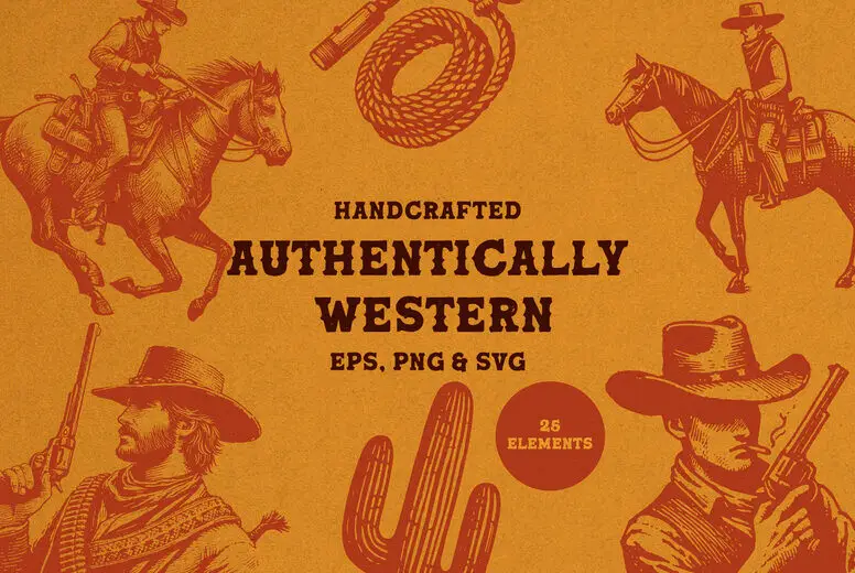 Western Graphics Simple Cowboy Graphics - YouWorkForThem