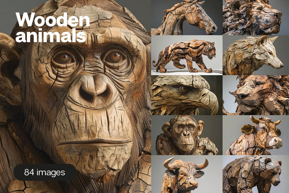 Wooden animals