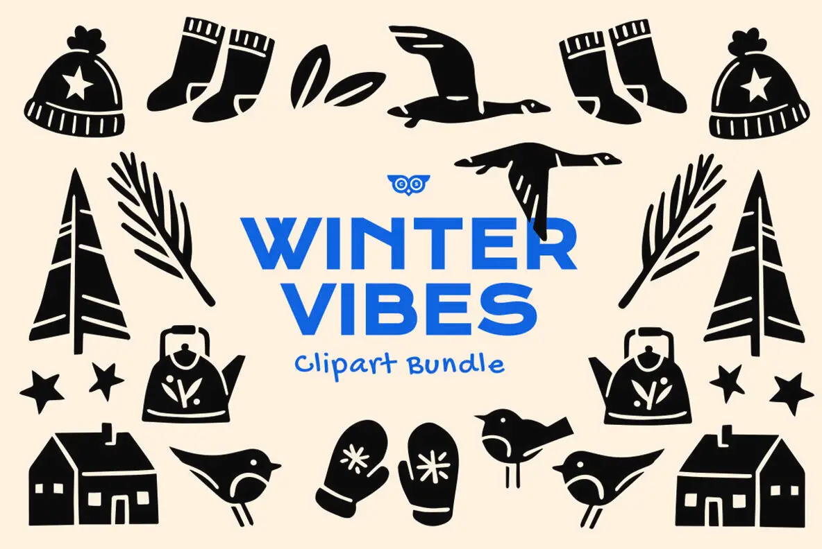 Winter Vibes Clipart Bundle