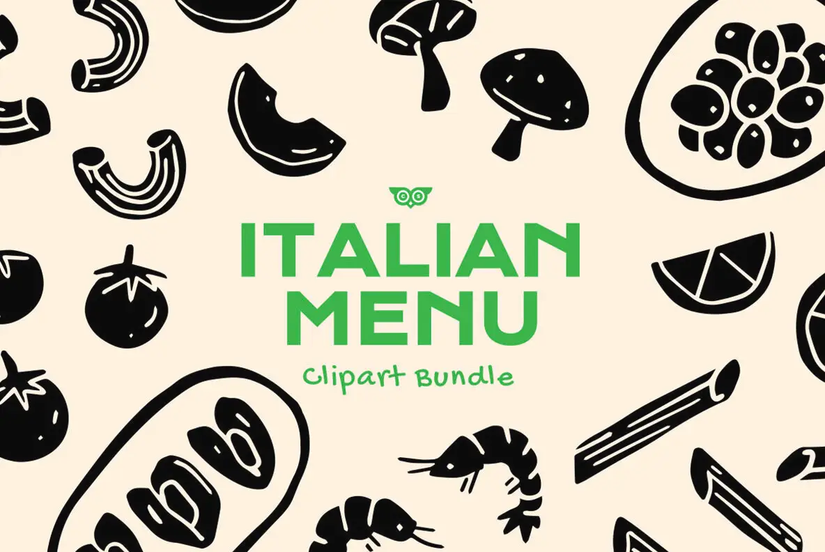 Italian Menu Clipart Bundle