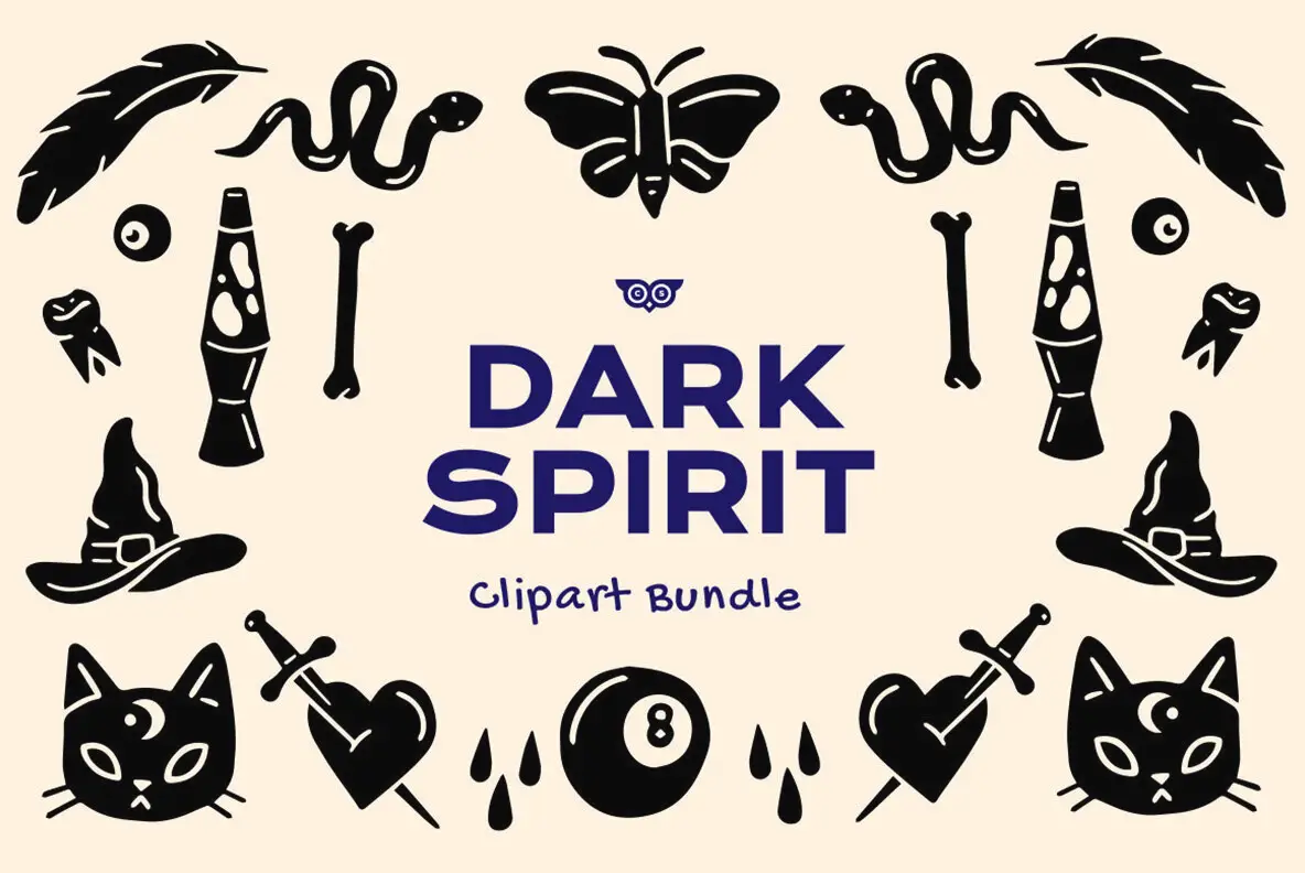 Dark Spirit Clipart Bundle