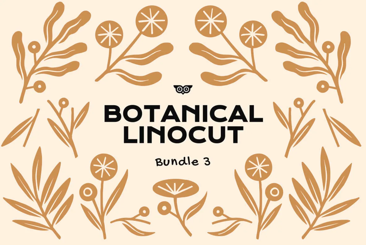 Botanical Linocut Bundle 3