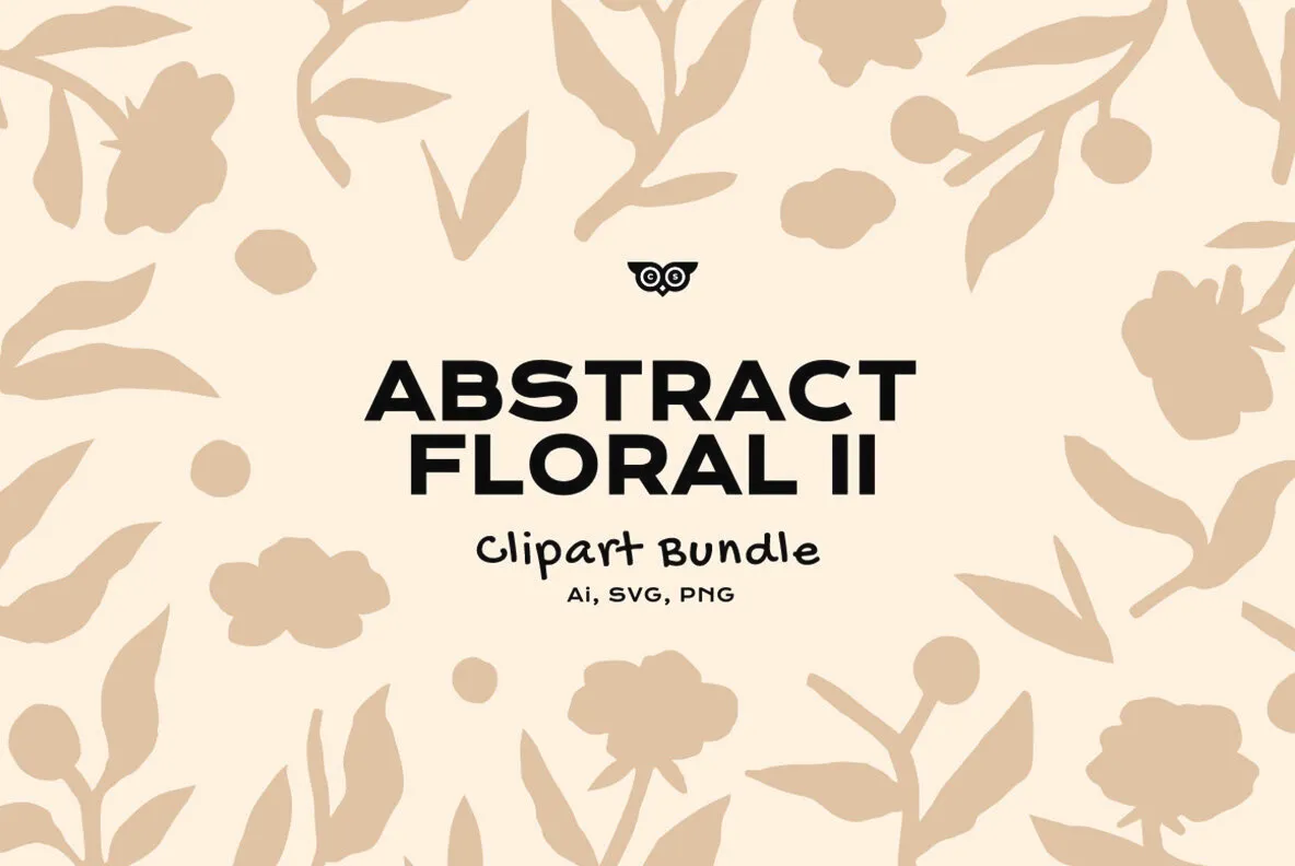 Abstract Floral II Clipart Bundle