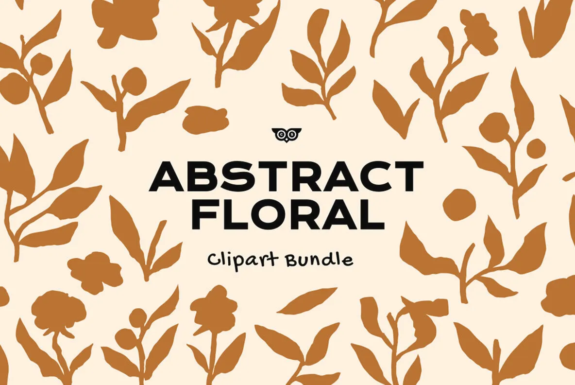 Abstract Floral Clipart Bundle