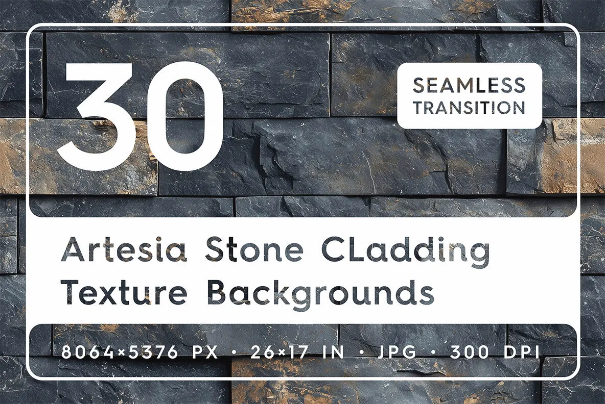 30 Artesia Stone Cladding Texture Backgrounds Seamless Tiling