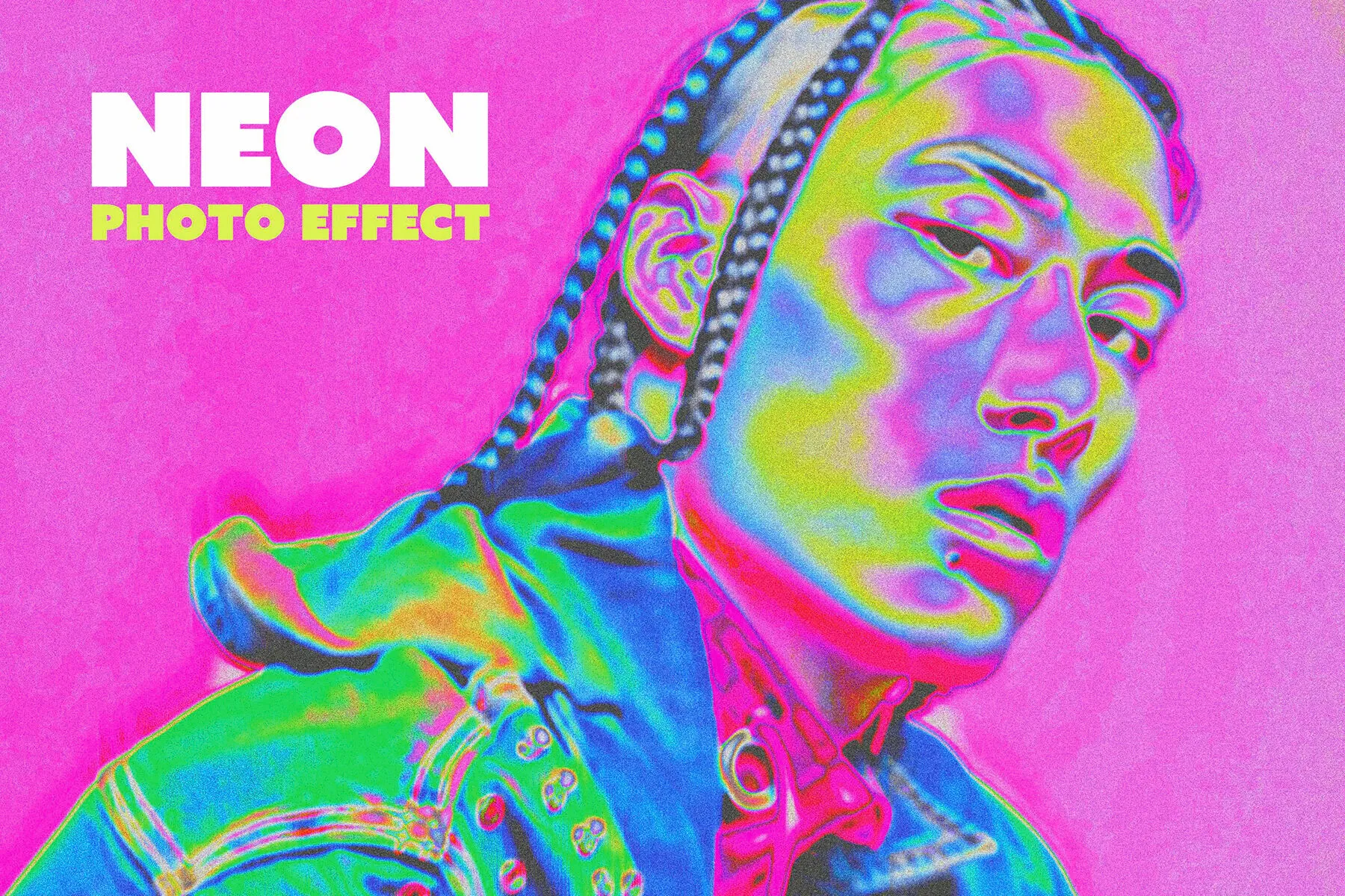 Acid Neon Photo Effect