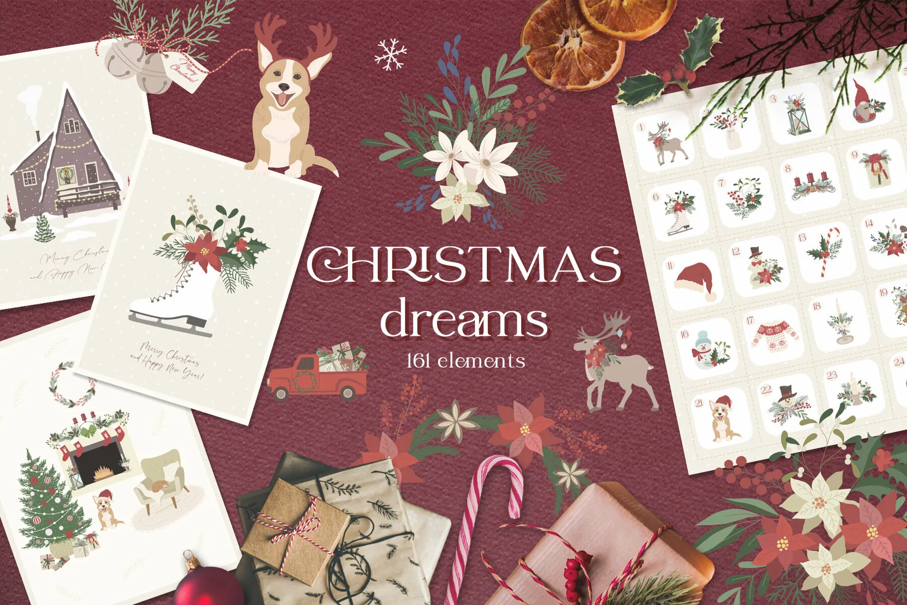 Christmas Dreams Vector Illustrations