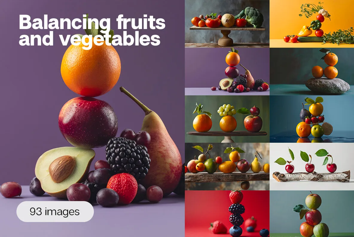 Balancing fruits vegetables and berries