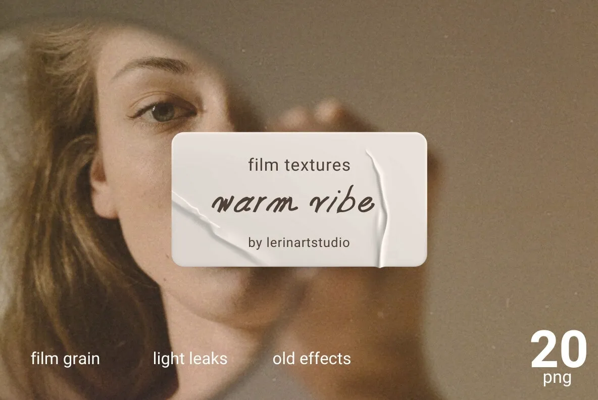 20 Warm vibe film overlay textures