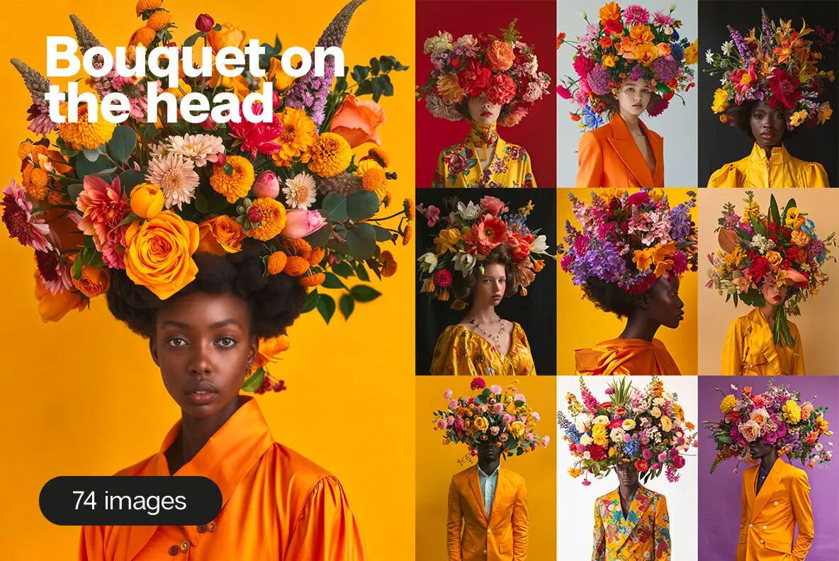 Bouquet on the head