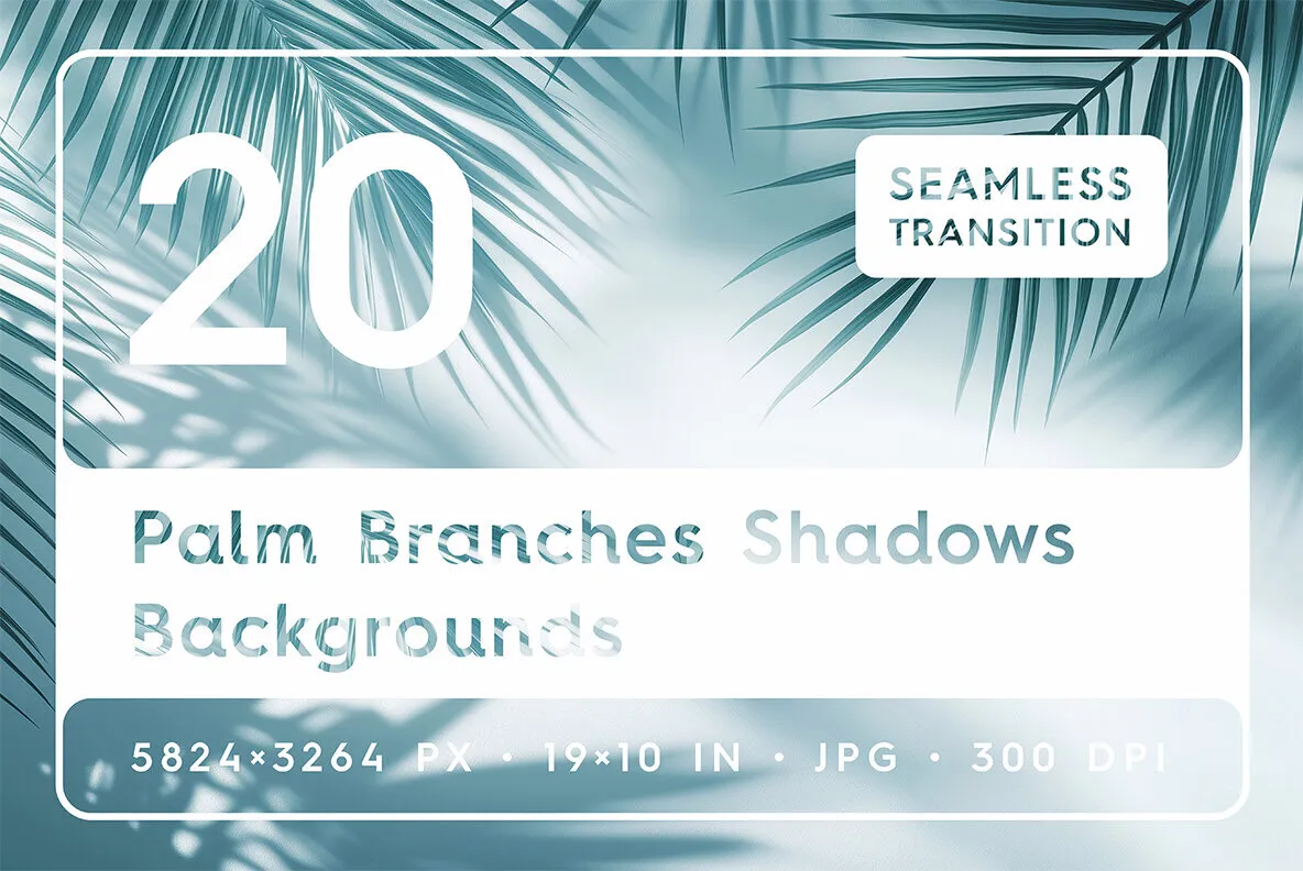 20 Palm Branches Shadows Backgrounds