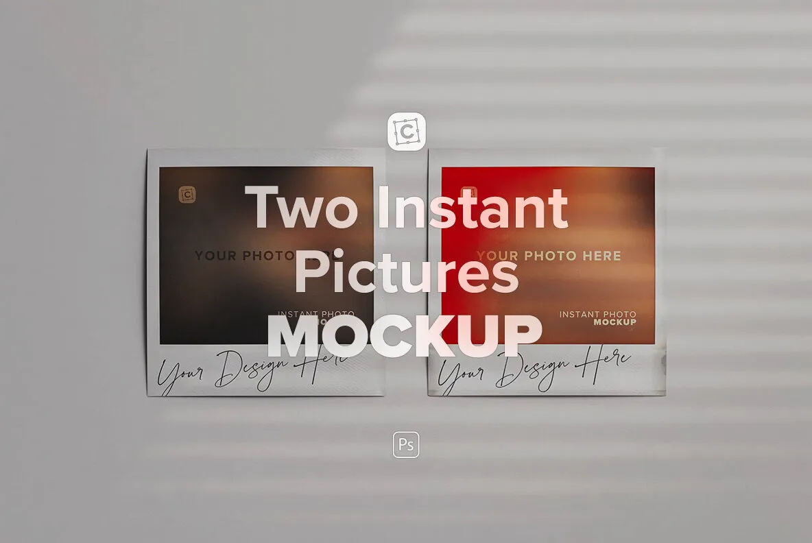 Two Instant Pictures Mockup