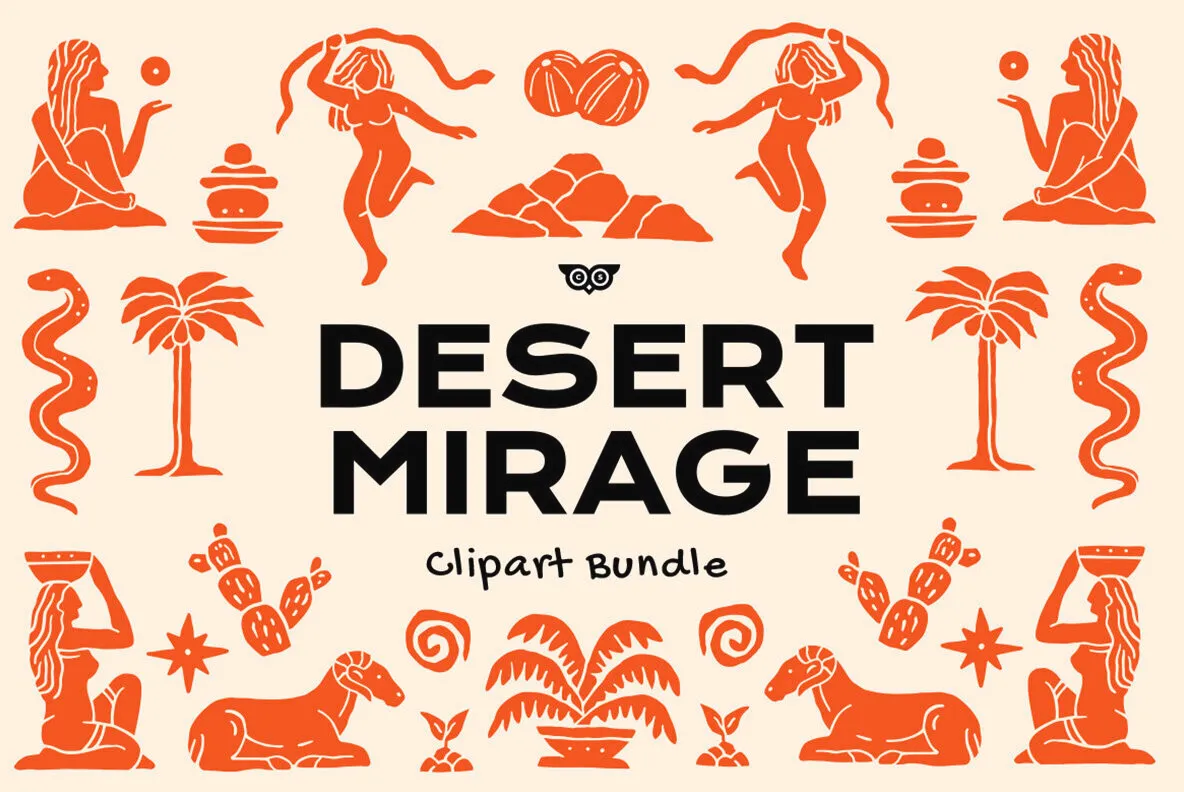 Desert Mirage Clipart Bundle