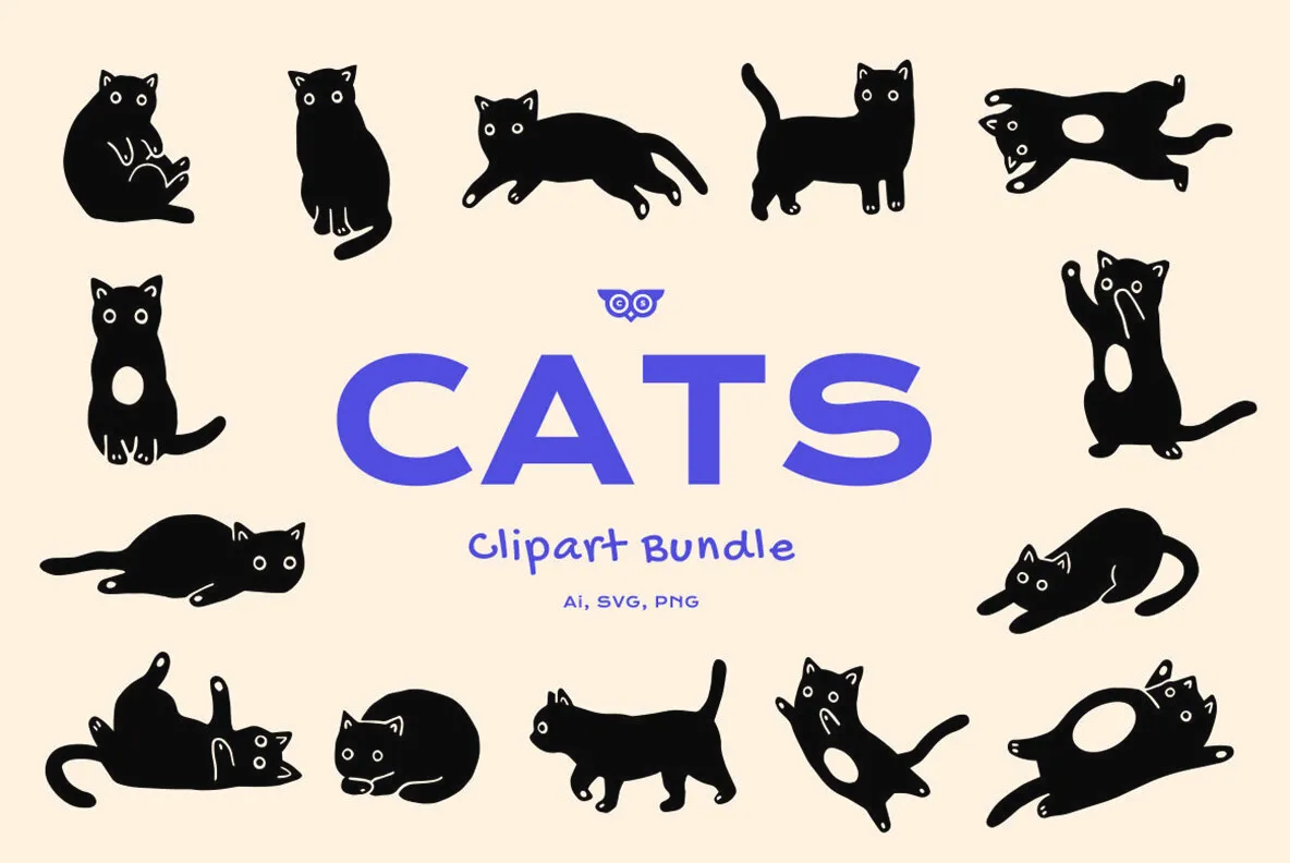 Cats Clipart Bundle