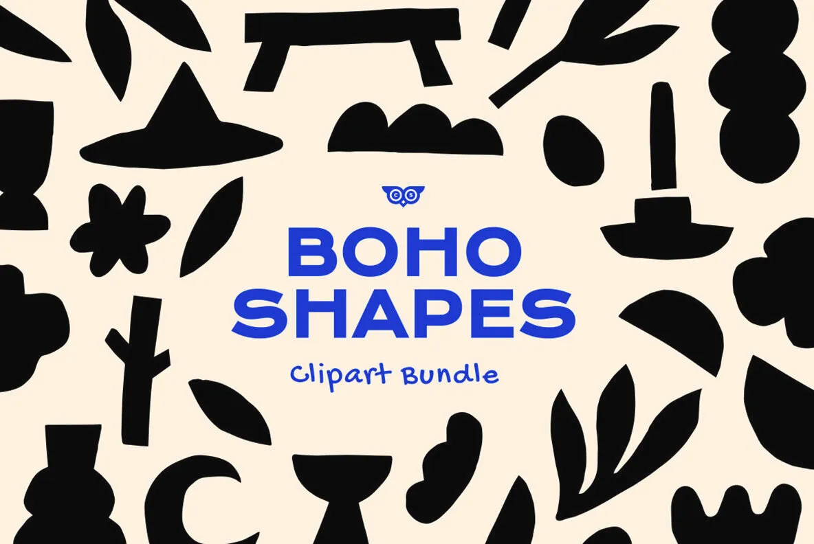 Boho Shapes Clipart Bundle