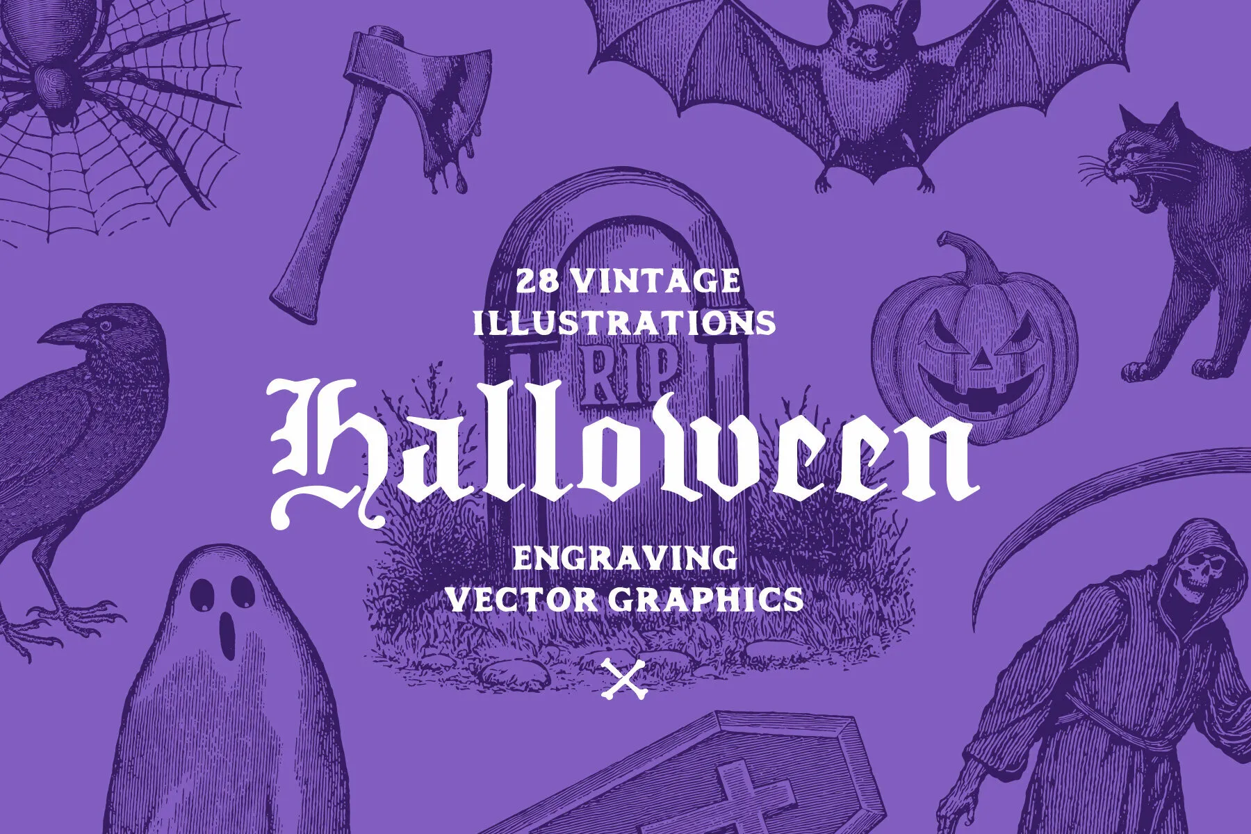 Vintage Halloween Illustrations