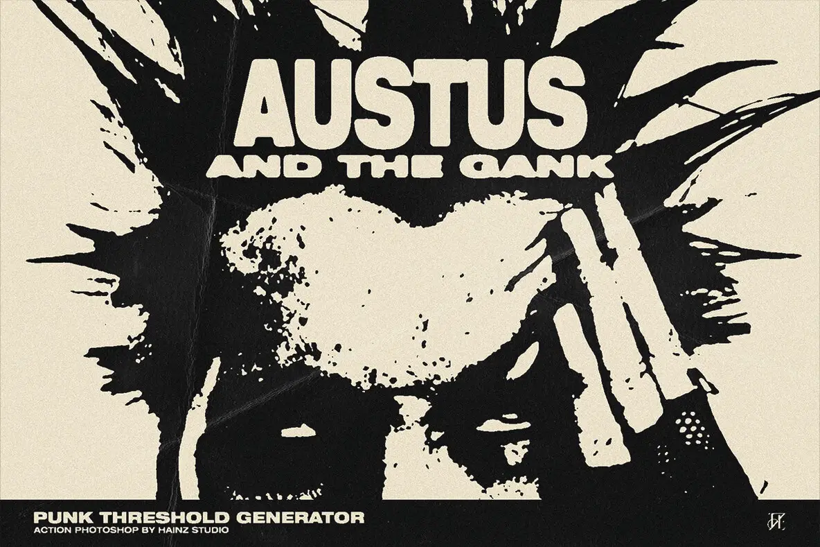 Punk Threshold Generator - Photoshop Action Gradient Maps - YouWorkForThem