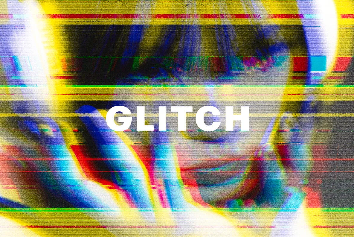 Offset Printing Glitching Photo Effect