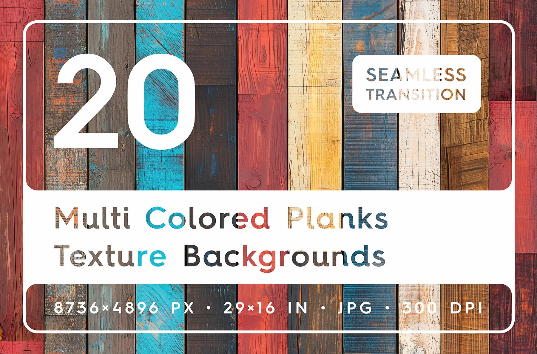 20 Multi Colored Planks Texture Backgrounds