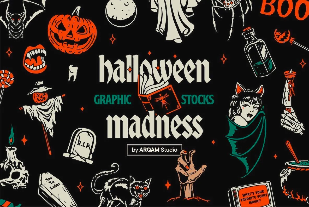 Halloween Madness Graphic Stocks