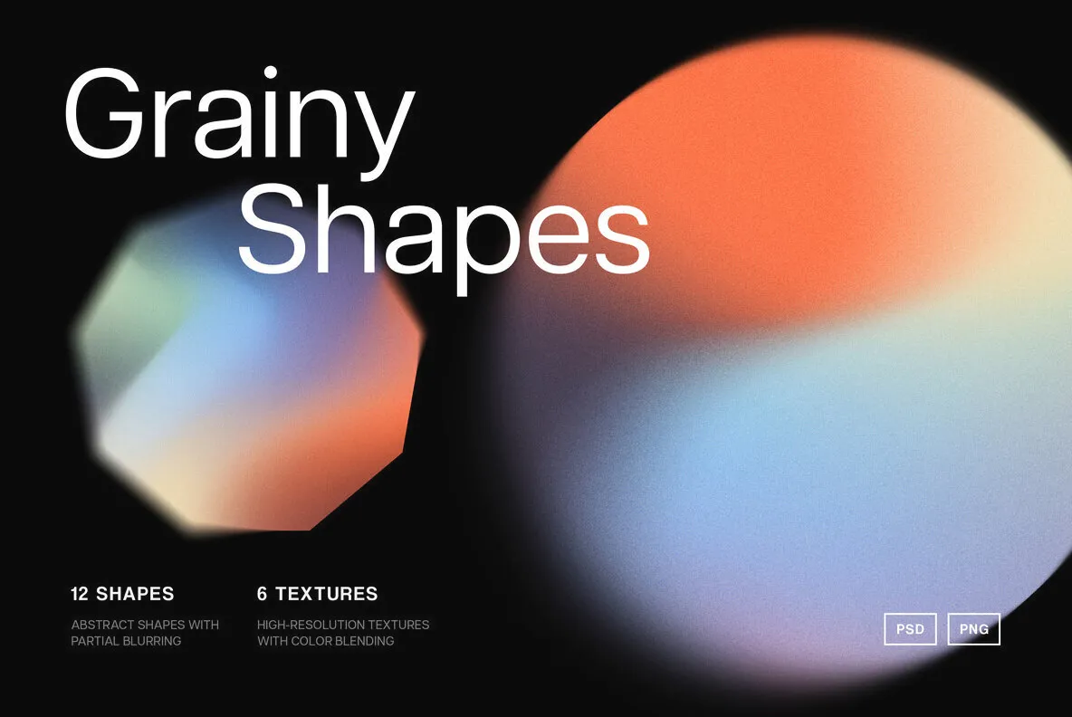 Grainy Gradient Shapes Collection