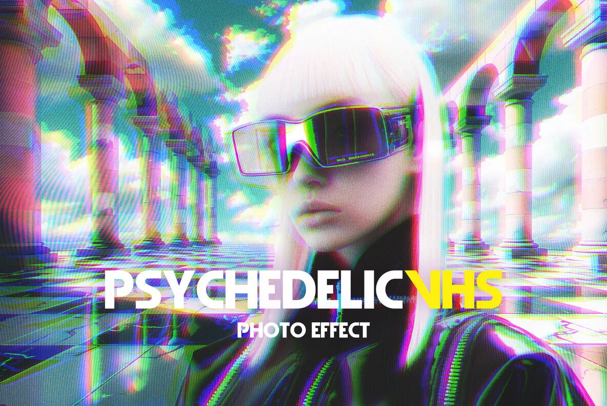 Psychedelic VHS Photo Effect