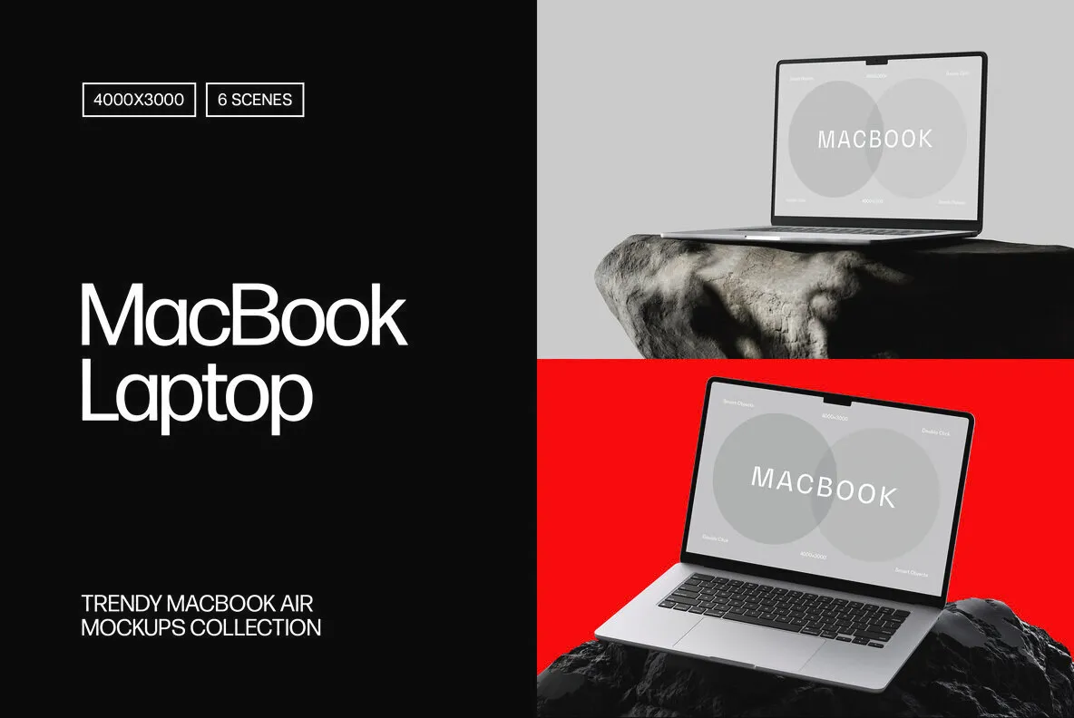 MacBook Air Mockup Set