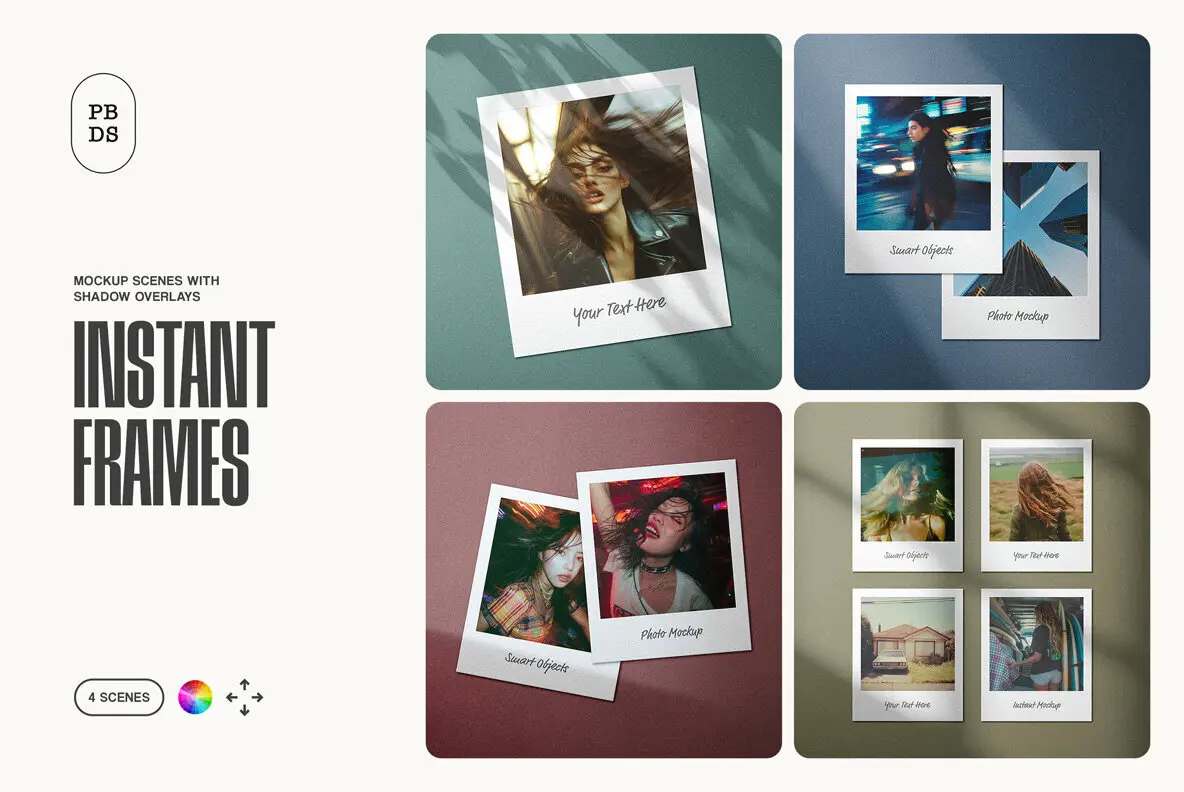 Polaroid Mockup Scenes