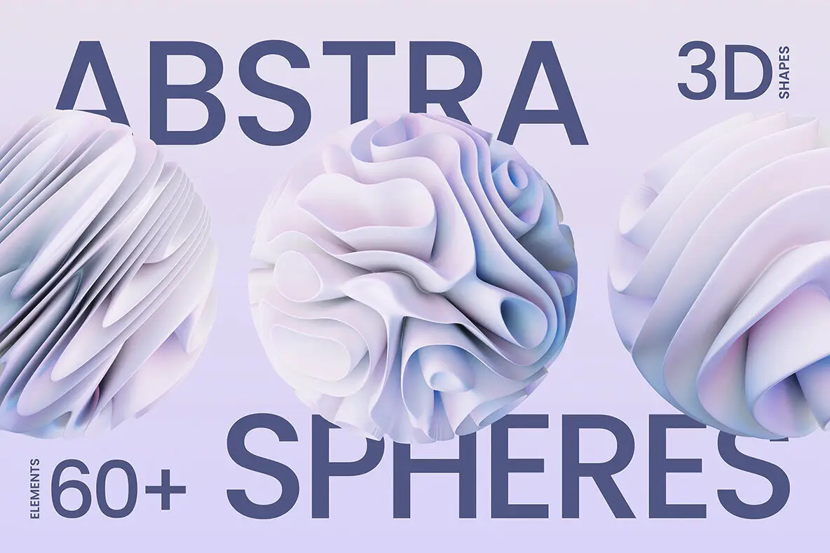 3D Abstra Spheres - 60 illustrations