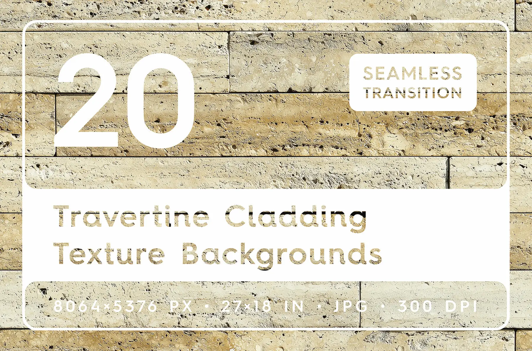 20 Travertine Cladding Texture Backgrounds