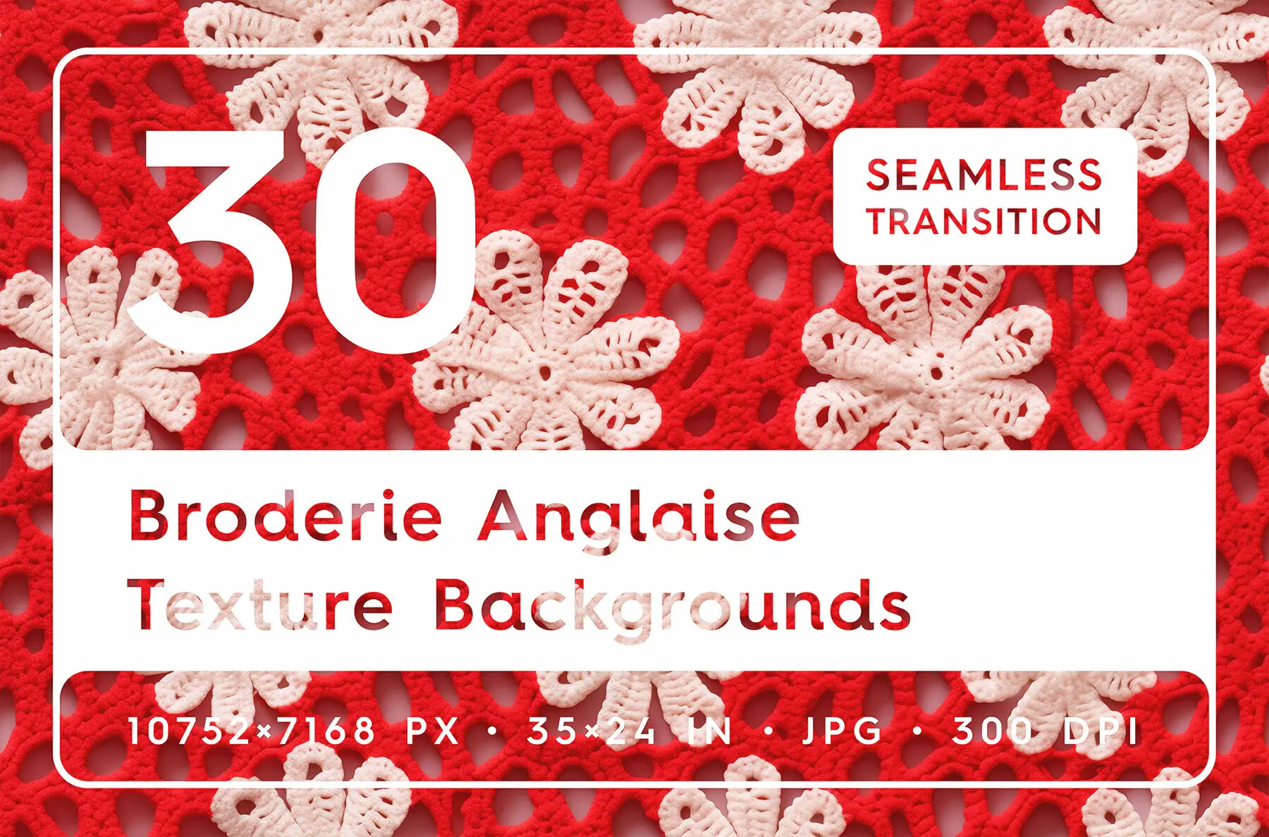 30 Broderie Anglaise Texture Backgrounds