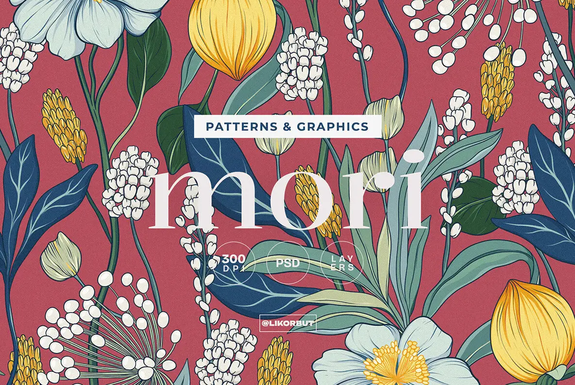 Mori Abstract Flower Pattern and Motifs