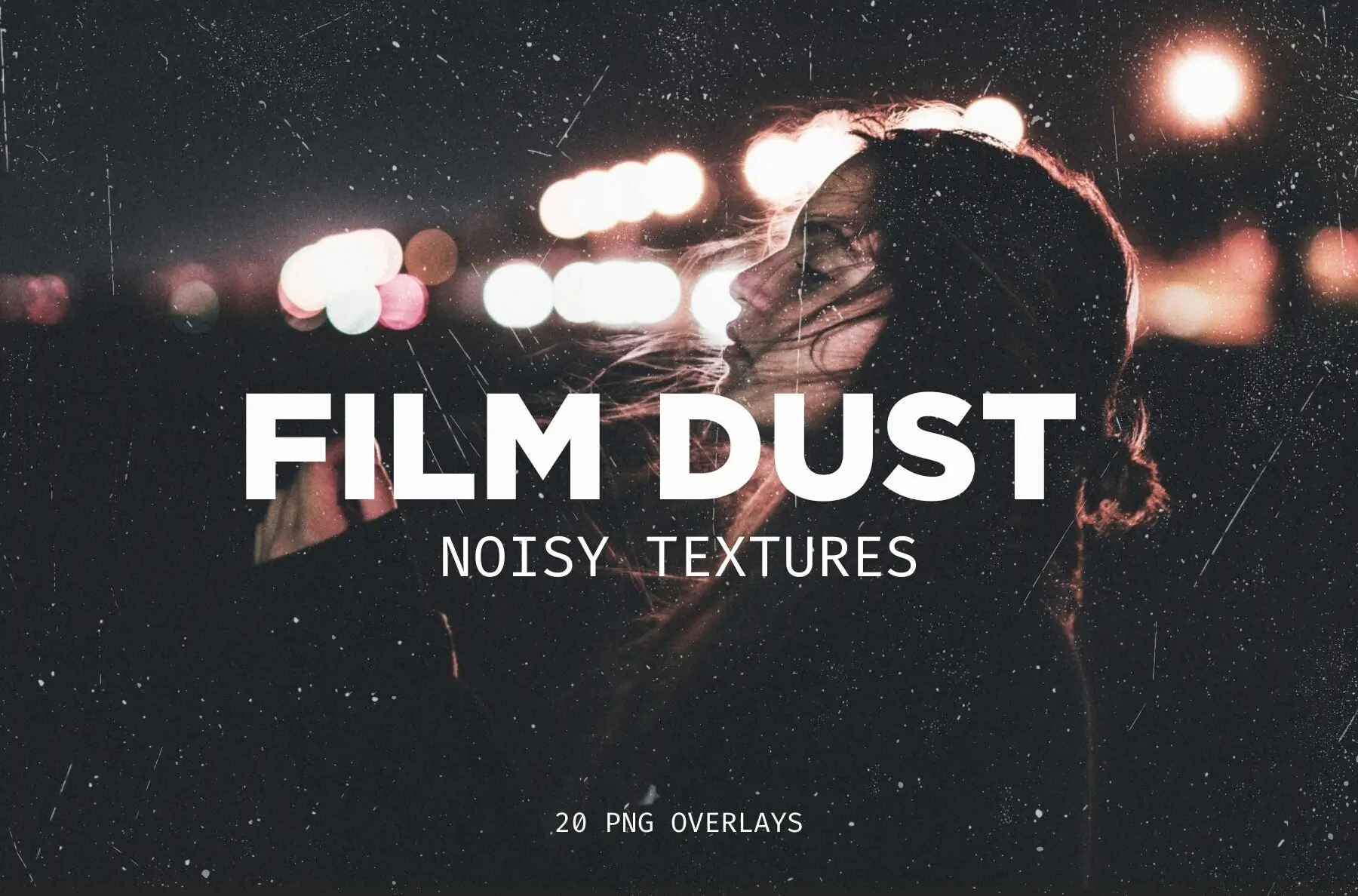 20 Film Dust Grainy Texture Overlays