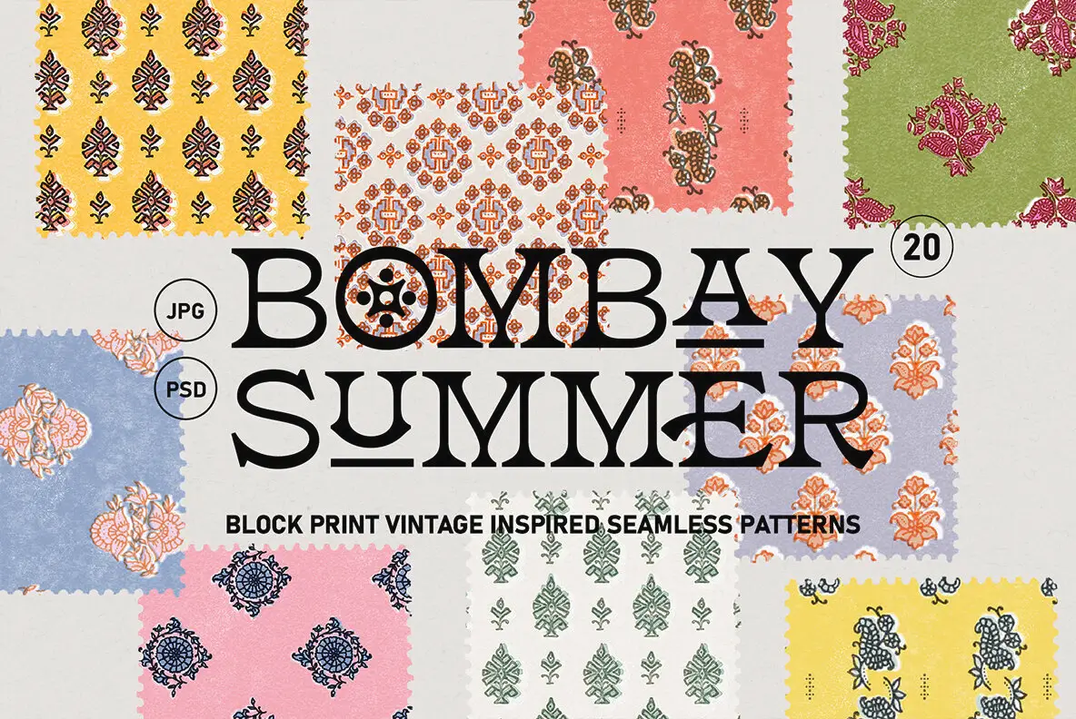 Vintage Block Seamless Patterns