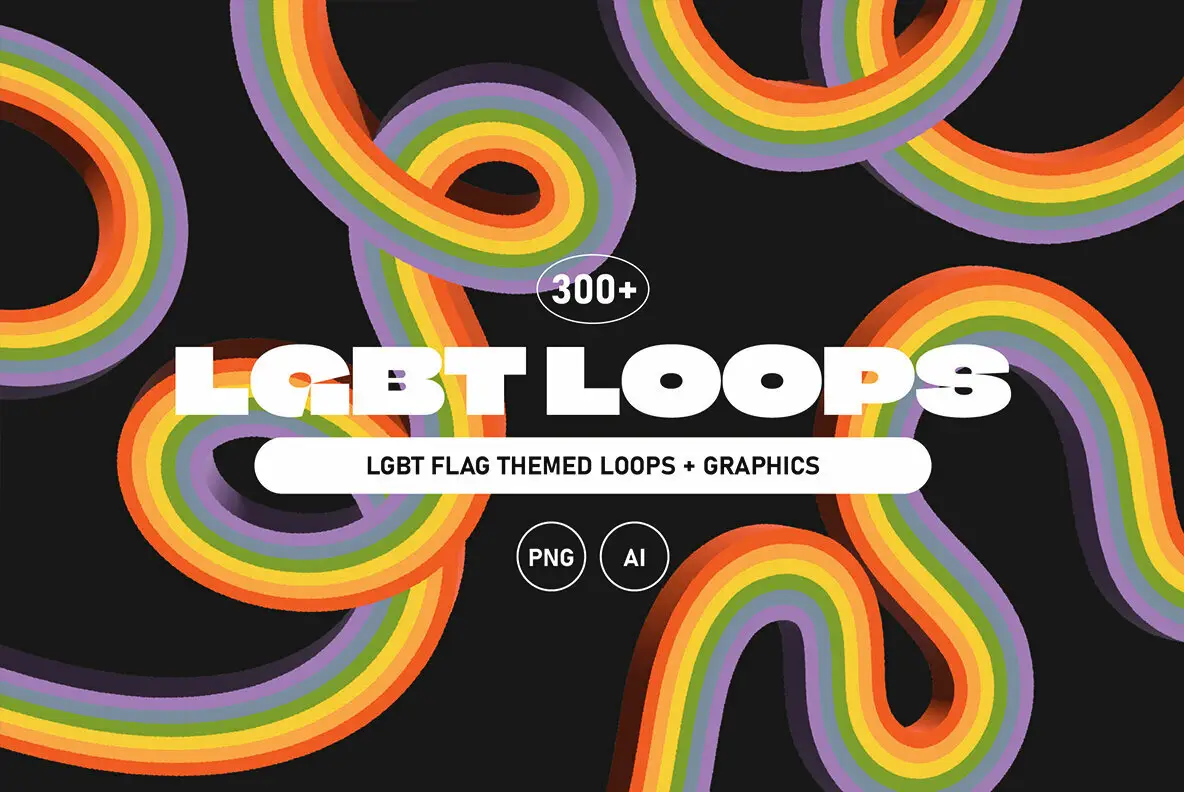 LGBT 3D Loops and Graphics