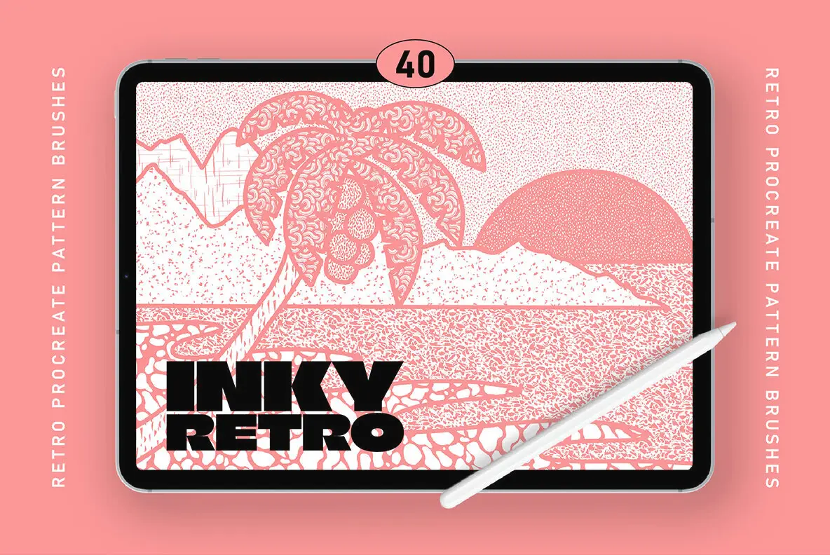 Inky Retro Procreate Set