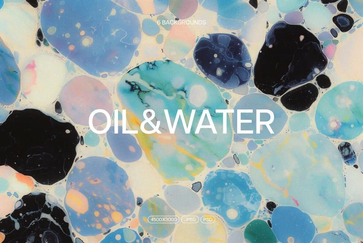 Oil and Water Abstract Backgrounds