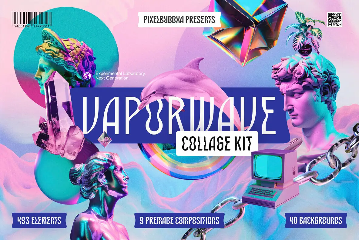 Vaporwave Collage Kit