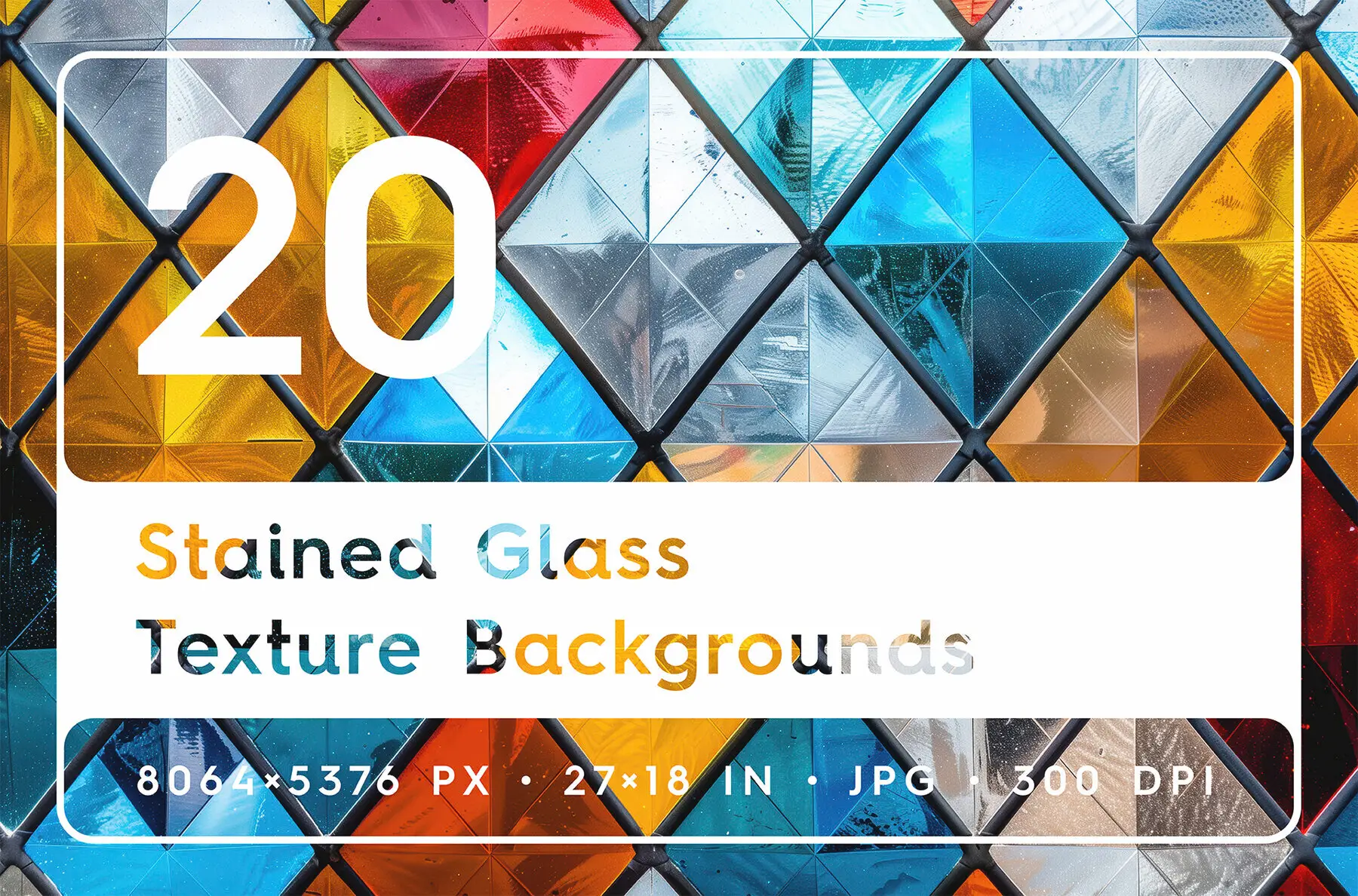 20 Stained Glass Texture Backgrounds