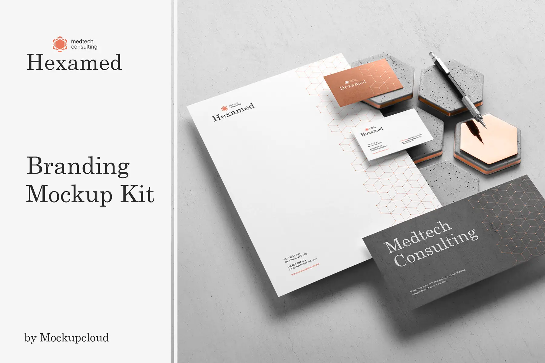 Hexamed Branding Mockups Kit