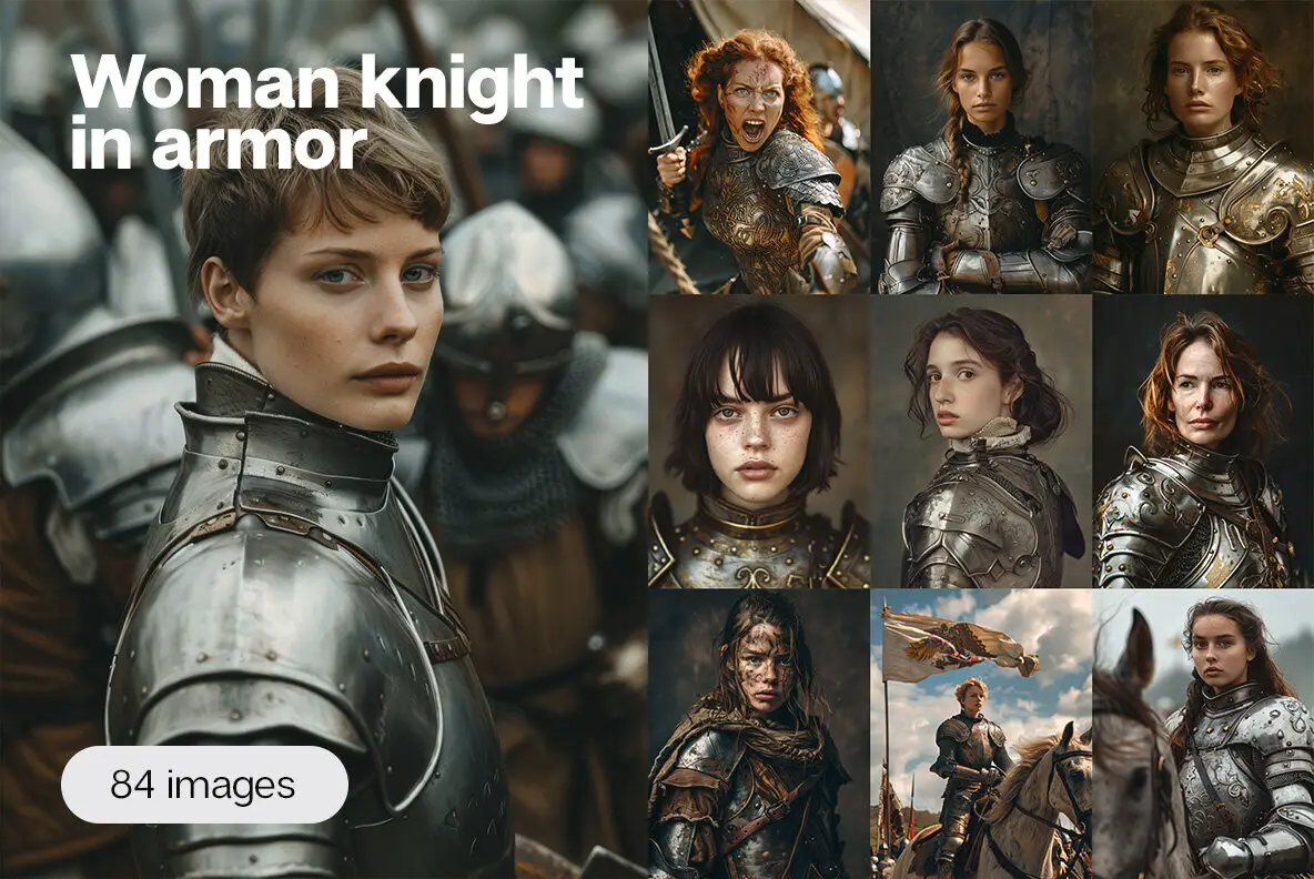 Women knights in armor