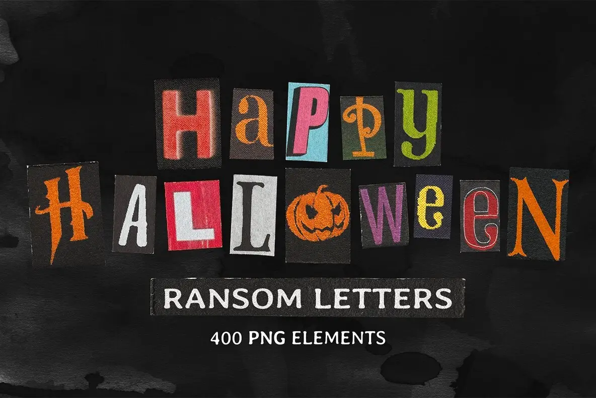 Happy Halloween 2024 Ransom Letters