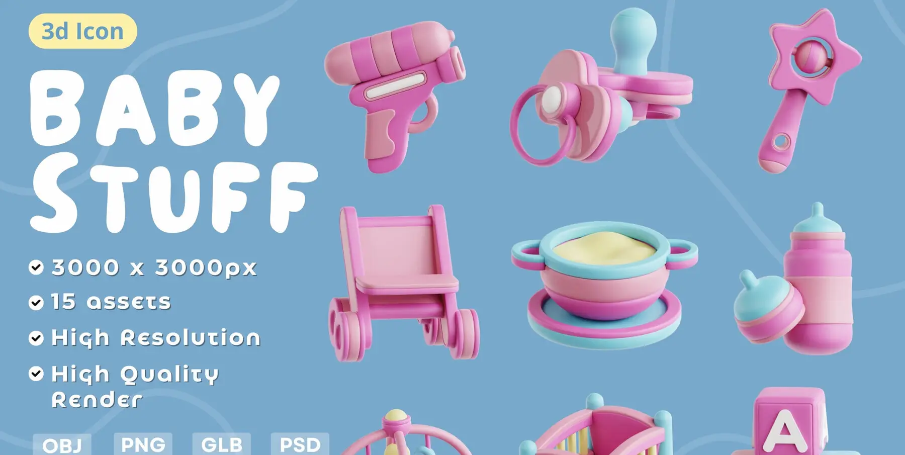 Baby Stuff 3d Icon