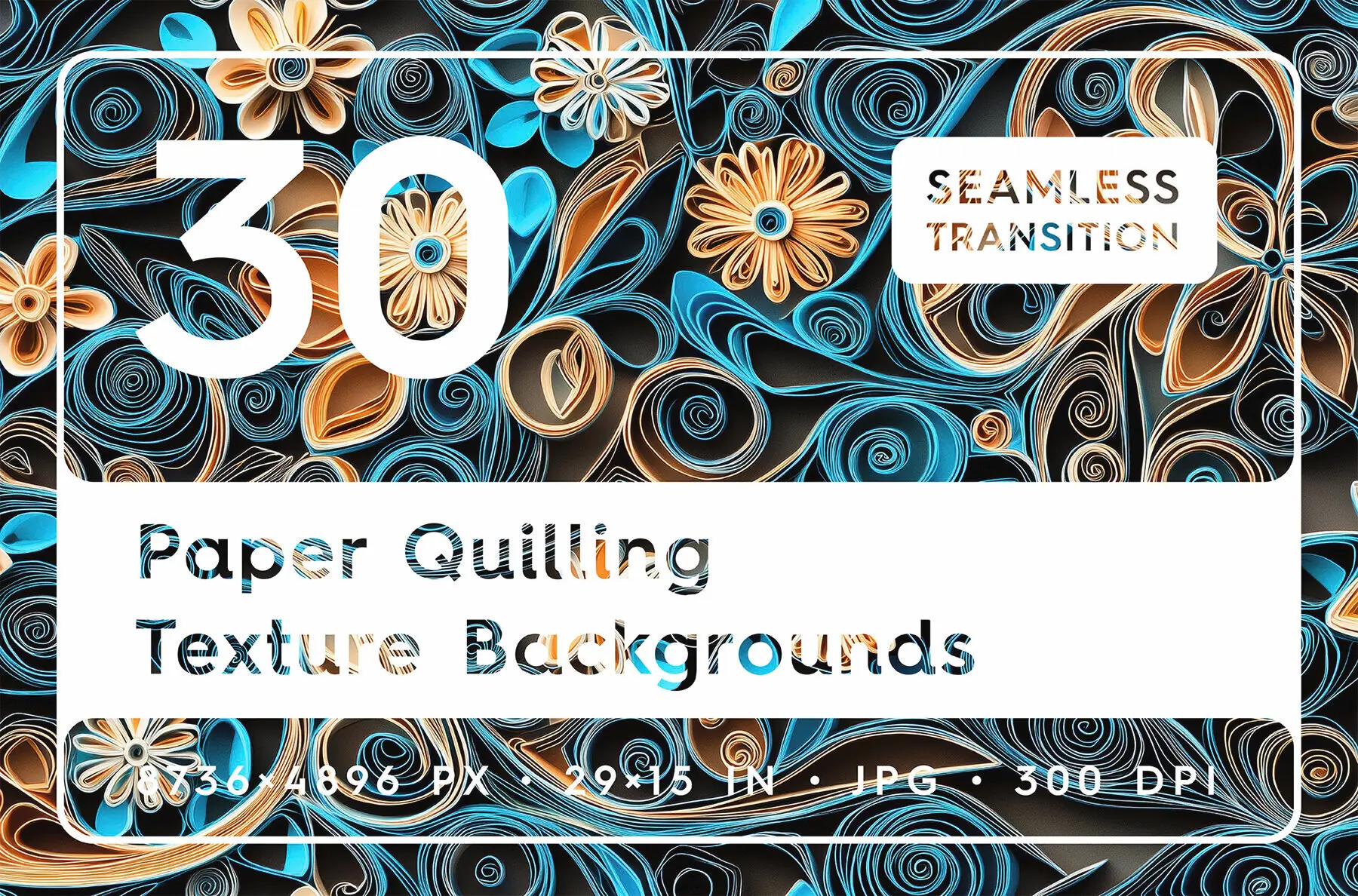 30 Paper Quilling Texture Backgrounds