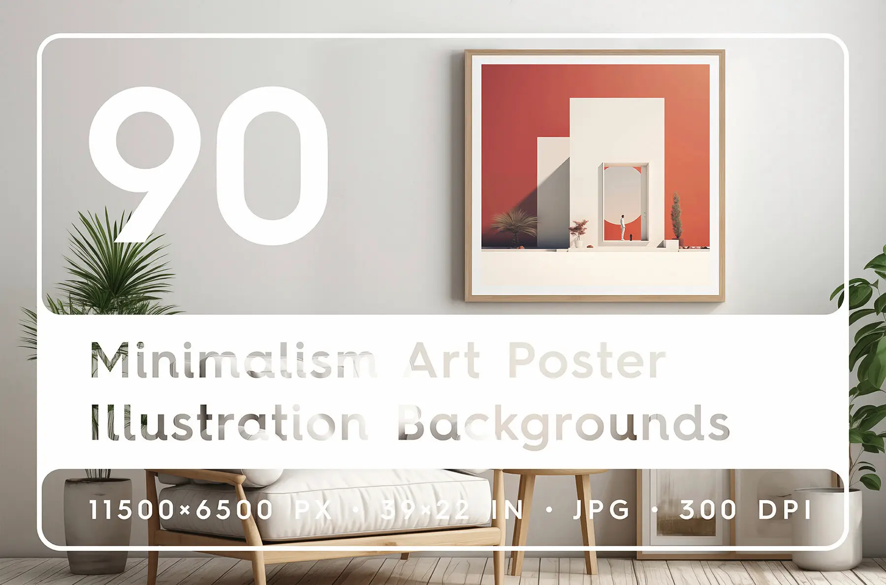 90 Minimalism Art Poster Illustration Backgrounds