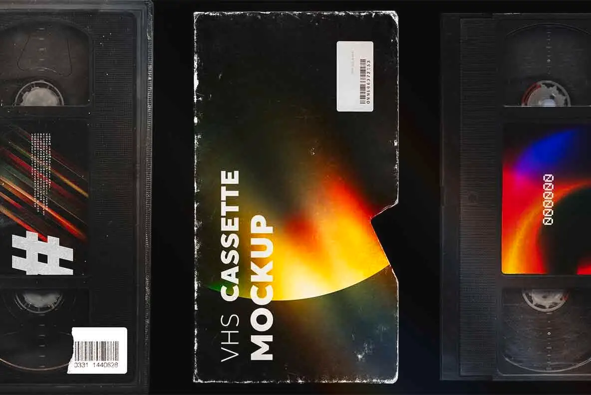 Vhs Cassette Cover Mockup