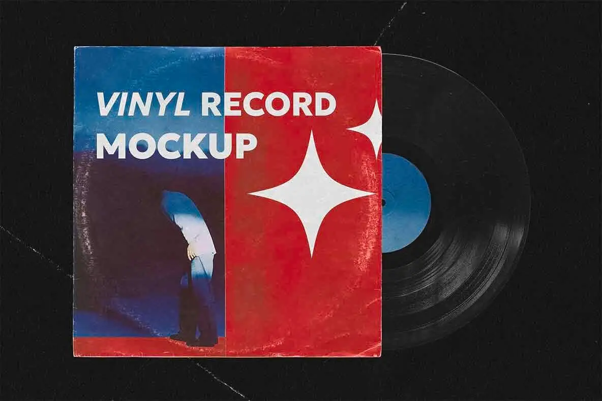 Vinyl Record Cover Mockup Pack Retro Y2K style