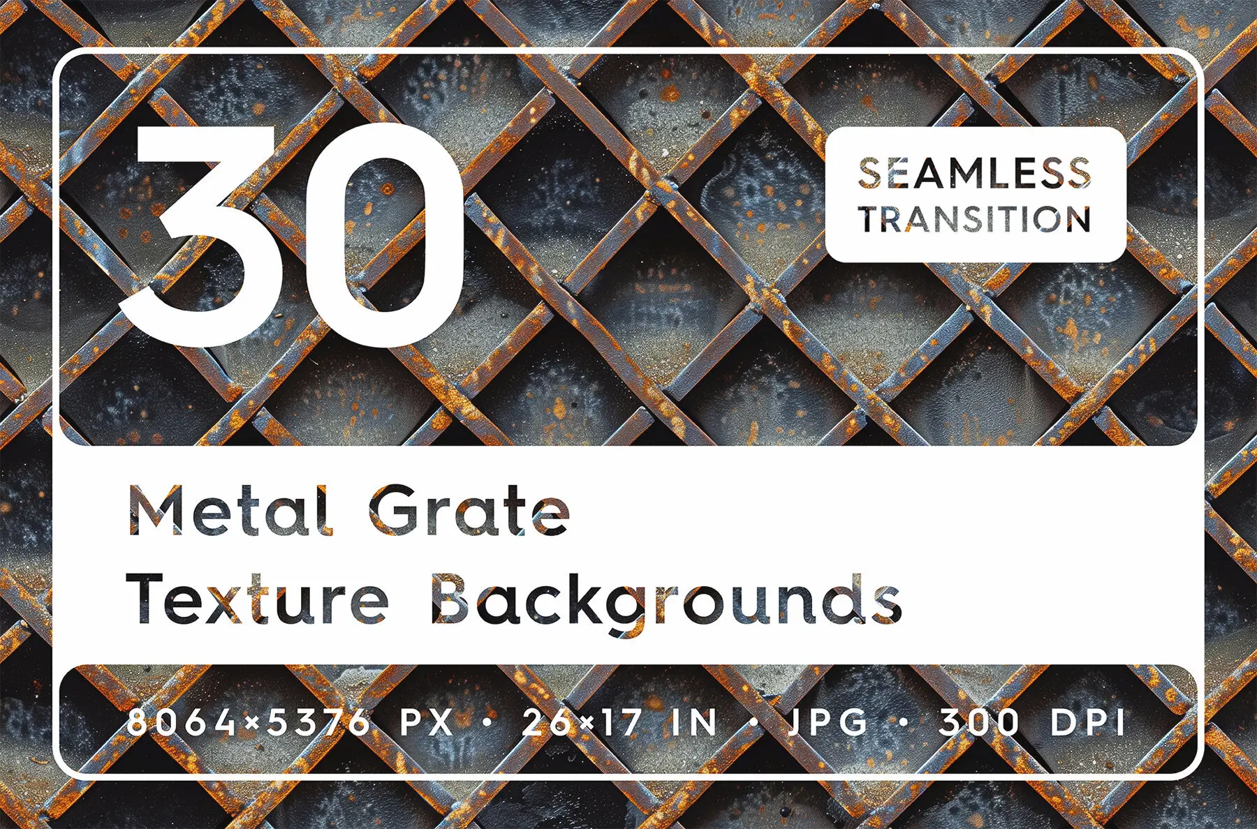 30 Metal Grate Texture Backgrounds