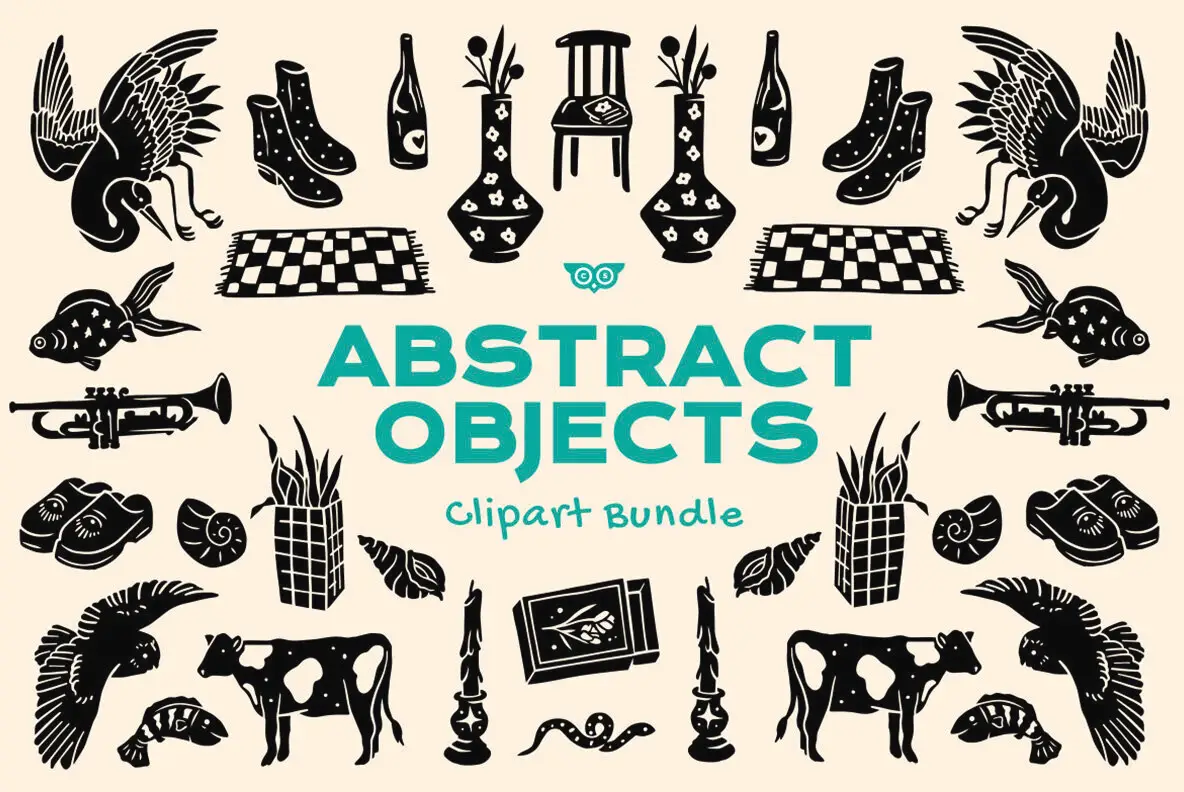 Abstract Objects Clipart Bundle